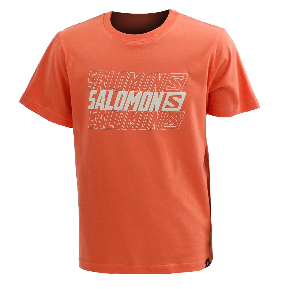 Salomon DOUBLE TAKE SS B Camisetas Niños - Coral - Colombia (65742-SYFP)